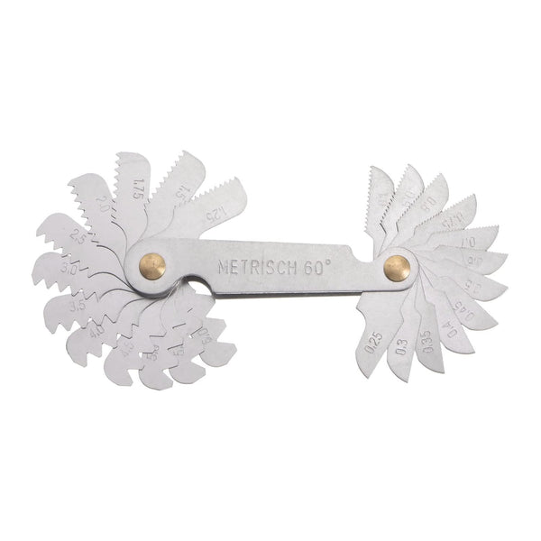 Metric 0.25-6.0 Screw Thread Pitch Gauge Tool for Industrial Measurement
