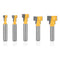 TOEVER 5pcs Keyhole Router Bits Set, 1/4 Inch Shank Router bits, Router Bit