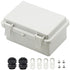 Zulkit IP65 Waterproof ABS Plastic Electrical Box - Hinged Shell with 2 Cable Glands, 5.9 x 3.9 x 2.8 inch.