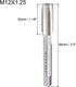 uxcell Metric Machine Tap Left Hand M12 Thread 1.25 Pitch H2 4 Flutes High Speed Steel Screw Thread Taps Tapping Tool