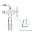 StonyLab Vacuum Flow Control Adapter with PTFE Stopcock, 19/22 Joint and Bent Hose Connection for Lab Supply