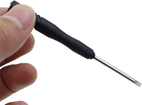 Fixinus 10 Pieces Slotted Mini Screwdrivers Set | 2.0mm Flat Head for Cell Phone, Tablet, and Small Electronics
