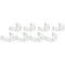 G.E.T. CLIPS-PLAIN-PC-CL Clear Set of 8 Plain Salad Dressing Bottle Clips, Polycarbonate