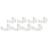 G.E.T. CLIPS-PLAIN-PC-CL Clear Set of 8 Plain Salad Dressing Bottle Clips, Polycarbonate