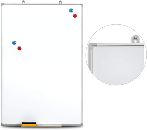 Magnetic Whiteboard/Dry Erase Board 24 x 36 Inch, Lightweight Wall Mount Aluminum Frame
