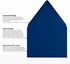 LUXPaper A2 Contour Flap Invitation Envelopes | 50 Qty | 4 3/8" x 5 3/4" | Navy Blue | 80lb. Text