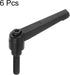 6pcs Adjustable Clamping Lever Handles M8 x 20mm, Rotating Screw Locking Quick Release Ratchet Push Button