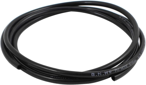 uxcell 6mm x 4mm Pneumatic Air Compressor Tubing, PU Hose Tube Pipe, 1.5 meter Black