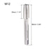 uxcell Metric Machine Tap Left Hand M12 Thread 1.75 Pitch H2 4 Flutes High Speed Steel Screw Thread Taps Tapping Tool