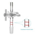 StonyLab Vacuum Glass 3-Way Flow Control Adapter, Borosilicate Glass Adapter with Standard 14/20 Taper Joint and PTFE