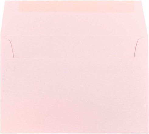 JAM PAPER A9 Premium Invitation Envelopes - 5 3/4 x 8 3/4 - Baby Pink Pastel - 50/Pack