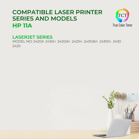 TCT Premium Compatible Toner Cartridge Replacement for HP 11A Q6511A Black, Works with HP Laserjet 2400 Series (6,000