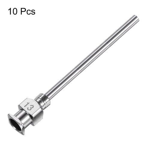 HARFINGTON 10pcs 14Gauge Stainless Steel Dispensing Needles, 1 1/2" Blunt Tips for Thick Liquids, Lab Use