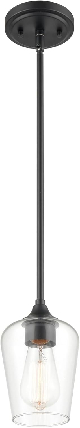 ML Lighting 9731-MB Transitional One Light Mini Pendant from Ashford Collection Finish,