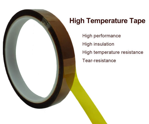 TAPEGO High Temperature Resistant Tape, Polyimide Kapton Tape for Electronics Masking Soldering, 1/8inch, 1/4inch,