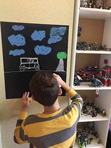 Chalkboard Contact Paper Roll - 17.3” x 78.7” with 5 Chalks Included - Self Adhesive Removable Blackboard Sticker
