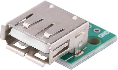Oumefar 10Pcs USB Breakout Board, USB Type A Female Breakout Board with 2.54mm Pitch Connector DIP Socket