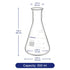 Glass Wide Mouth Erlenmeyer Flask, Borosilicate Glass 500 ml Capacity (Pack of 1)