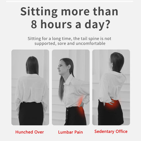 SQYROY Tailbone 18.9 15.3 5.5 Inches Breathable Memory Foam Seat Cushion for Back Pain, Coccyx Orthopedic Support