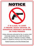 Zing Green Products 2805 Recycled Plastic "Notice It is Illegal to Carry a Firearm" Sign - Ohio, 14" x 10"