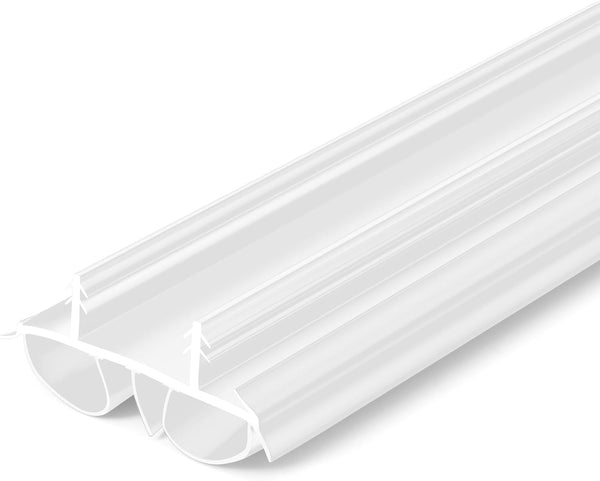 Pushglossy 1 Pcs 36" Double Bubble Kerf Door Sweep 1-3/4" Wide Vinyl Weatherstrip