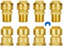 SUNGATOR Push to Connect Plumbing Fittings Mix, No Lead Brass 1/2 Inch Pushfit Female Adapter (4 PCS) and Male Adapter