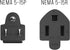 2 ft 14 AWG Outlet Saver Power Extension Cord, NEMA 5-15P to NEMA 5-15R Extension Cable