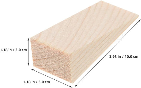 Wooden Door Wedge Stopper, 2PCS Triangle Wood Block, Non-Slip Door Stop for Indoor and Outdoor Use