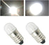 10pcs E10 LED Bulbs, 12V Cool White Miniature Screw LED Lamps, 0.5Watts, 65Lm, 12 Volt