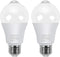 Aukora Motion Sensor Light Bulbs, 12W (100-Watt Equivalent) E26 Motion Activated Dusk