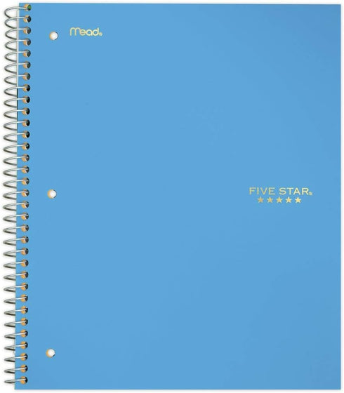 Five Star Spiral Notebook, 1 Subject, College Ruled, 100 Sheets, 11" x 8-1/2", Teal (72051)