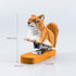 Wooden Animal Stapler - Desktop Stitcher Art Figurine for School Office Stationery (Squirrel)