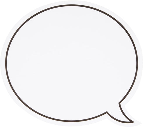 Juvale 48 Pack Dry Erase Speech Bubble Cutouts for Bulletin Boards, Classroom Teaching Supplies, Laminated