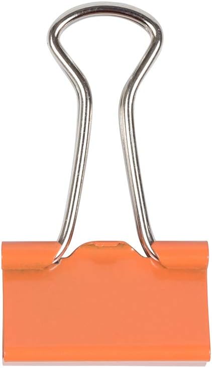JAM PAPER Small 3/4 Inch (19 mm) Orange Binder Clips - 25/Pack