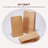 100pcs 18x11x32cm Beavorty Brown Paper Bread Bags Greaseproof Kraft Paper Multi-function Bakery Snack Bags