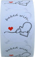 Hybsk Rustic Baked with Love Stickers, 1.5" Inch Round Adhesive Labels (Total 500 Per Roll, Glossy)
