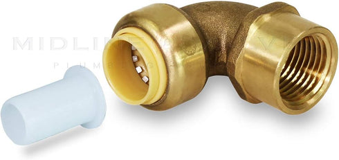 Everflow Supplies Pushlock UPF1 - 1 Inch Long Push x Female Elbow for Quick Installation