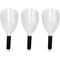 3-Pack Barber Salon Face Mask, Plastic Hairdressing Shield with Sponge Handle, Reusable