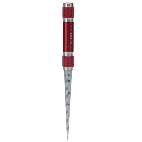 CLZothique 1-6.5mm Aperture Gauge Tapered Hole Ruler, Stainless Steel Inner Diameter Measuring Tool, Engraved Scale