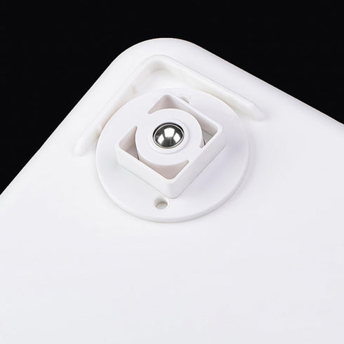 8pcs Set Cabilock Adhesive Storage Box Sliding Wheels White Steel Ball Bearing Casters for Furniture Cart Trash Bin
