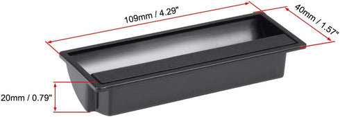 uxcell Flush Pull Finger Insert Recessed Cabinet Handles 109mm x 40mm x 20mm Black 5Pcs by uxcell