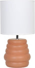 Simple Designs LT1168-TER 12.68" Chic Glow Mini Stacked Ceramic Table Lamp, Monochromatic