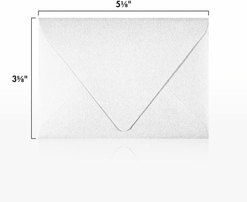 LUXPaper 4Bar A1 Contour Flap Invitation Envelopes | 3 5/8" x 5 1/8" | 80lb. Text | Crystal Metallic | 50 Qty