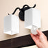 Set 2 E27 3.9X5.6 Inch, STOBAZA Square Lampshade of White Frosted Glass Lamp Shade Fits for Wall Table Floor Lamp
