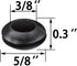 20 Packs Airlock Grommet, Silicone for Homebrewing, Fermenter Lid, 5/8 Inch OD and 3/8 Inch ID