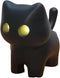 Generic Cute Black Cat Night Light Keychain Mini Kawaii Cat Lamp with Sound,