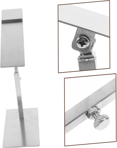 Adjustable Stainless Steel High Heels Display Stand Freestanding Shoe Riser for Retail Shops and Shoe Display Rack