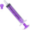 Plastic Syringe with Cap, Individually Packaged, Liquid Measuring Syringe for Labs and Pet Feeding