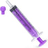 Plastic Syringe with Cap, Individually Packaged, Liquid Measuring Syringe for Labs and Pet Feeding