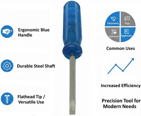 Gadgetime USA Set, Pack 6, 3 mm 2 mm 1.6 mm, Mini Screwdriver of Cross and Flat Tip Sizes Repair Tools with Anti-Slip